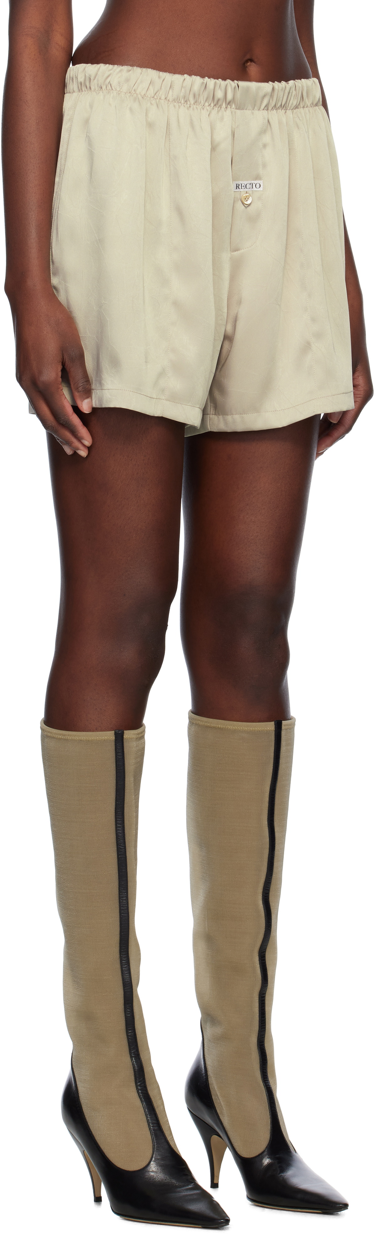 RECTO Beige Summer Night Shorts