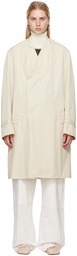 MM6 Maison Margiela Beige Raw Edge Trench Coat