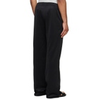 MM6 Maison Margiela Black Embroidered Logo Trousers