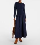 Polo Ralph Lauren Cotton and wool-blend maxi dress