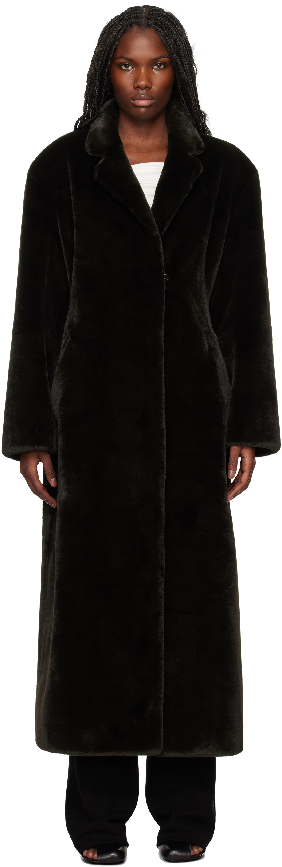 Paris Georgia Black 09 Augustine Faux-Fur Coat