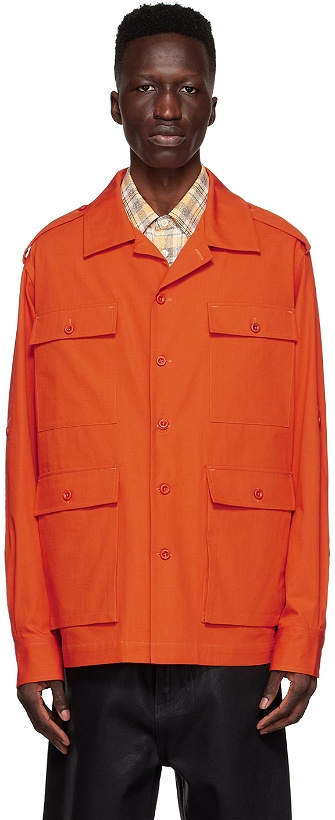 Photo: 4SDESIGNS Orange Cotton Jacket