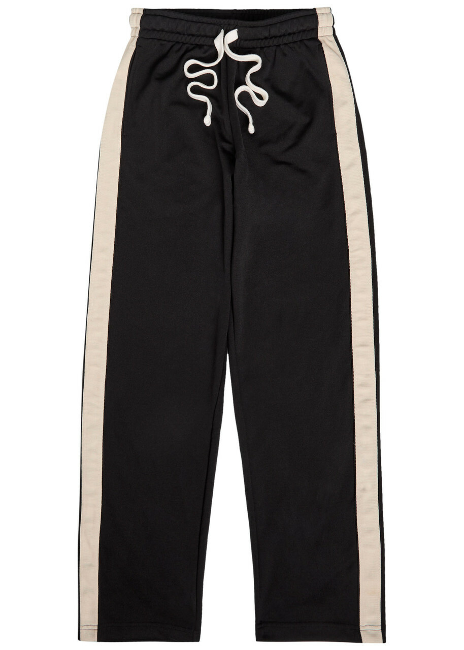 Cole Buxton Stripe Straight-leg Jersey Track Pants Black