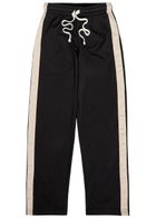 Cole Buxton Stripe Straight-leg Jersey Track Pants Black
