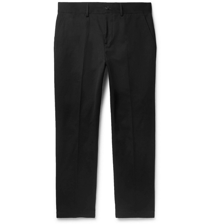 Photo: Burberry - Slim-Fit Tapered Cotton-Blend Twill Chinos - Men - Black
