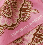 Turnbull & Asser - Paisley-Print Silk Pocket Square - Pink