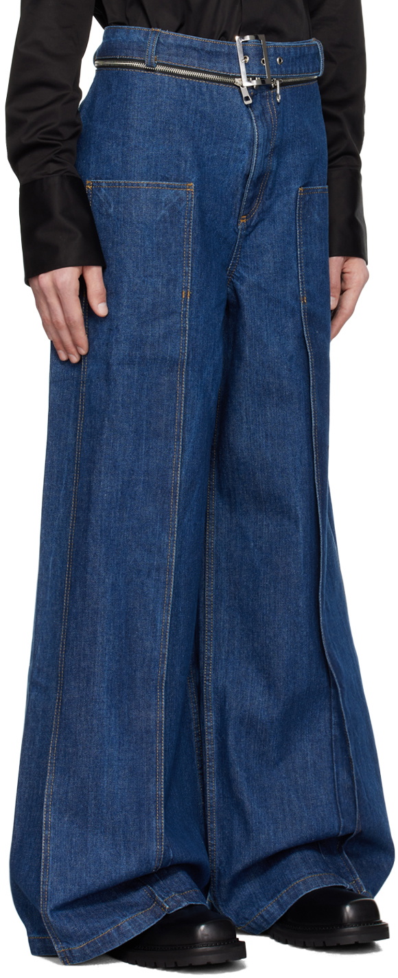 Situationist Navy Belted Jeans