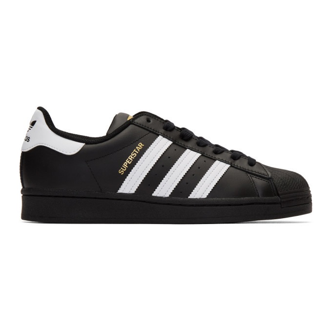 Photo: adidas Originals Black and White Superstar Sneakers
