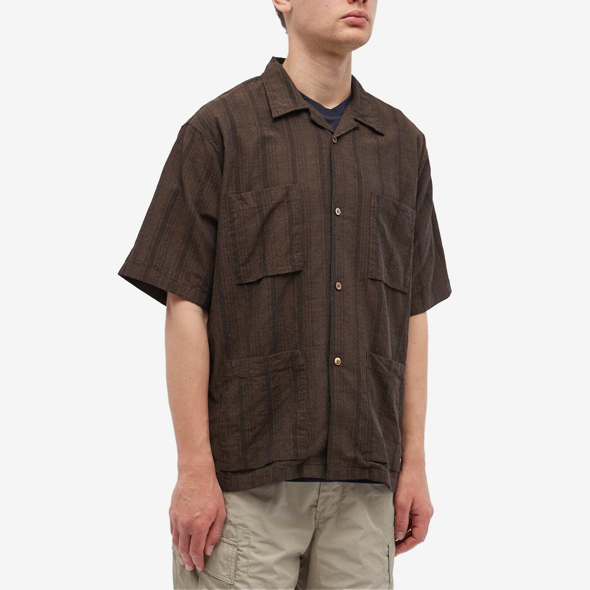 Pilgrim Surf + Supply Men's Amedeo Vacation Shirt in Walnut