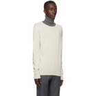 Maison Margiela Off-White Colorblock Turtleneck Sweater