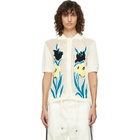 Marni Beige Polo-Collar & Flowers Shirt
