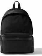 SAINT LAURENT - Leather-Trimmed Shell Backpack