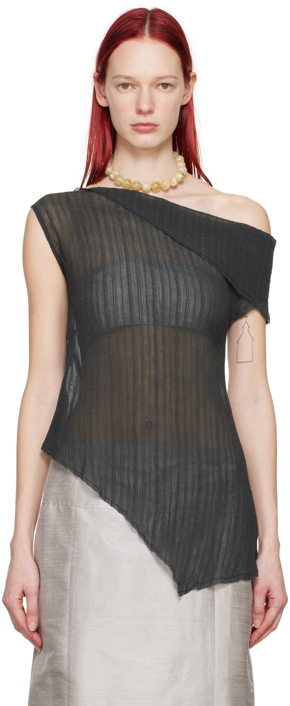 PALOMA WOOL｜ (SAVINA (SKA410-323)) Turbulence Cotton Blend Skirt in Grey – SVRN