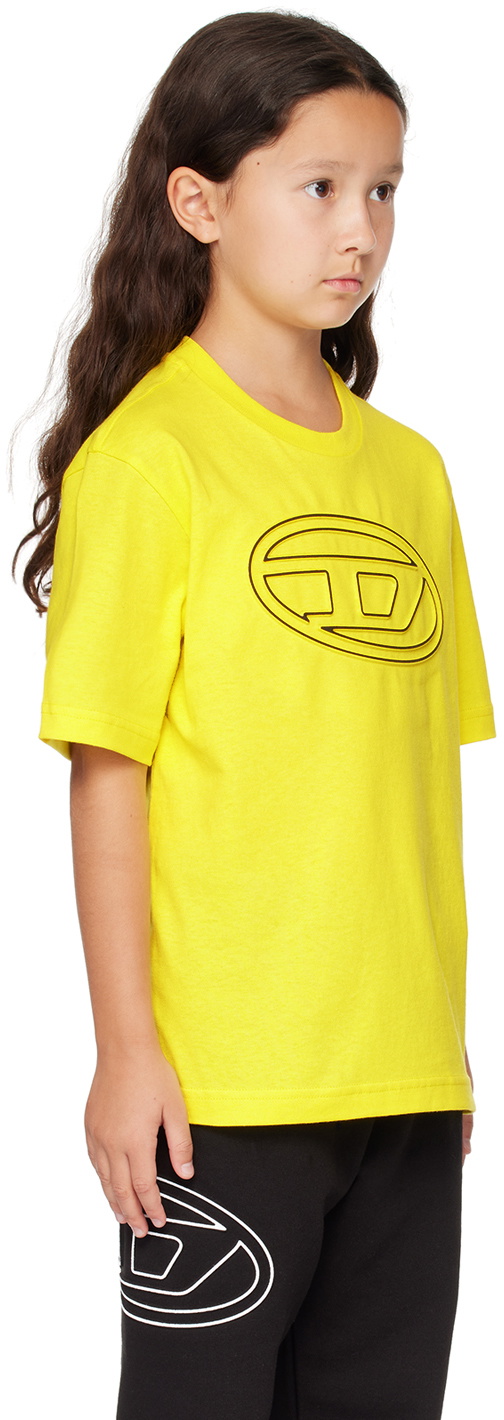 Diesel Kids Yellow Tjustbigoval Over T-Shirt Diesel