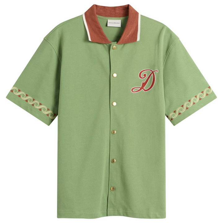 Photo: Drôle de Monsieur Men's Embroidered Sport Shirt in Water Green