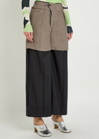 Issey Miyake Palindrome Wide-leg Wool-blend Trousers Black