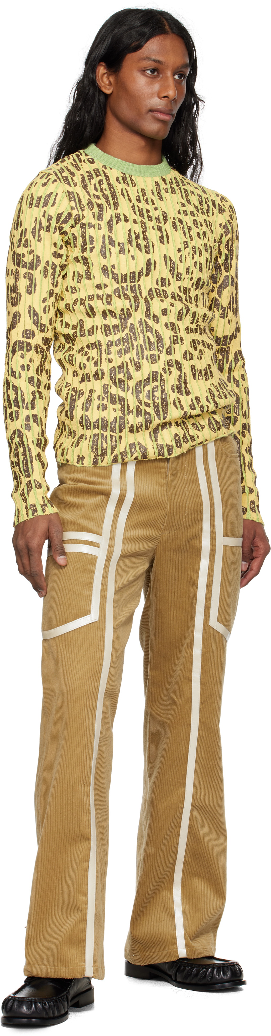 Stanley Raffington Beige Corduroy Cargo Pants