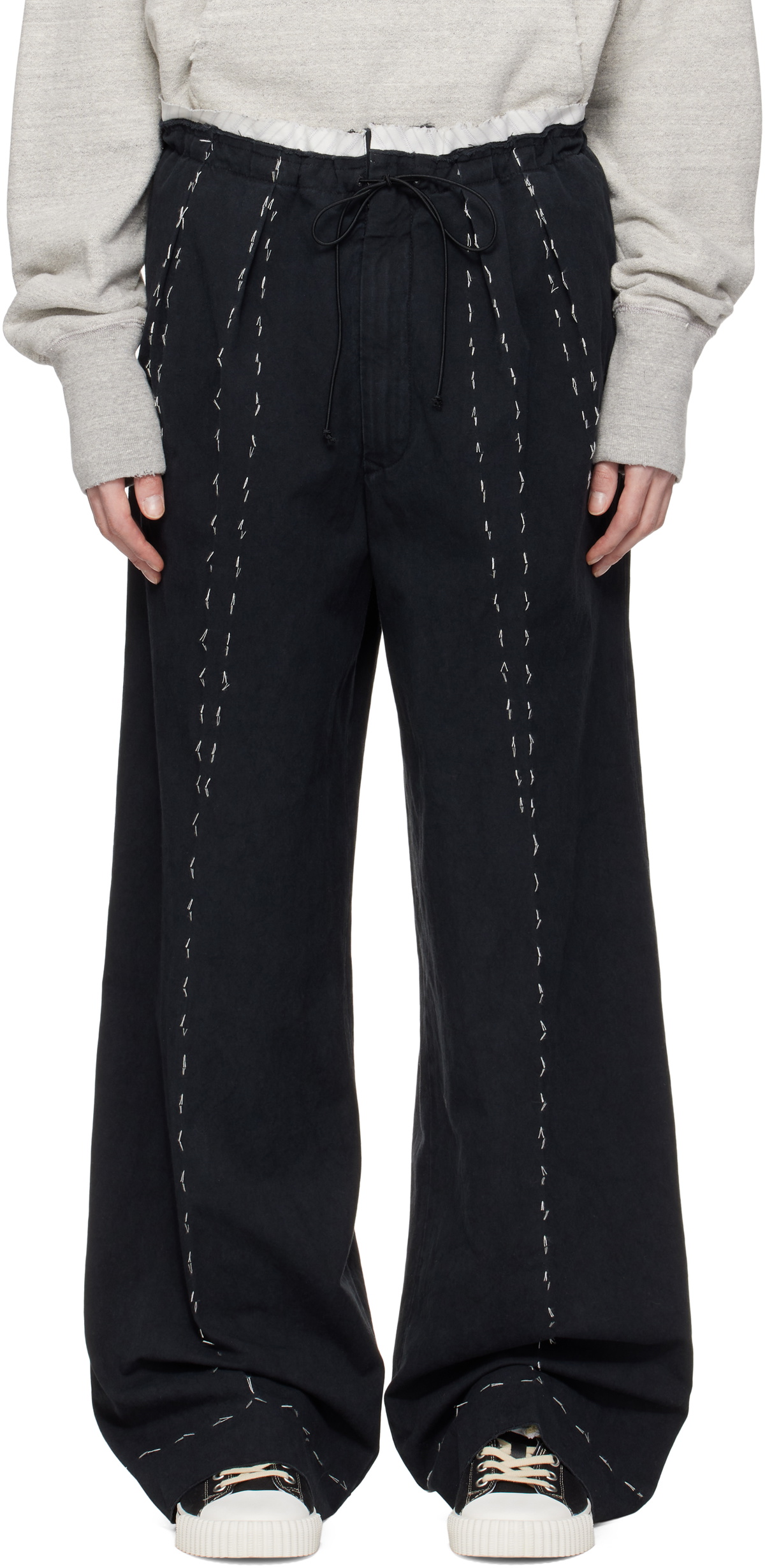Maison Margiela ⑩ スラックス Maison Margiela Black Work-In-Progress Trousers Maison Margiela