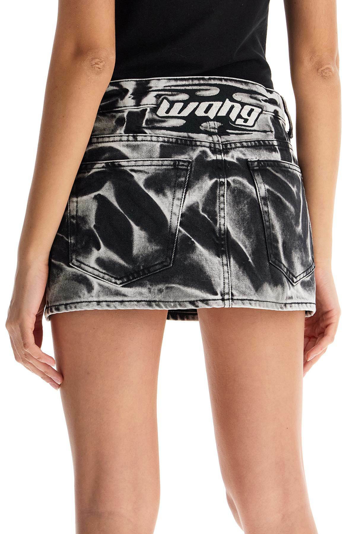 ALEXANDER WANG acid-washed mini skirt Black Alexander Wang