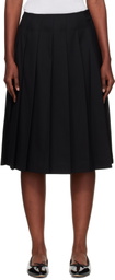 Nothing Written Black Wool Pleated Midi Skirt