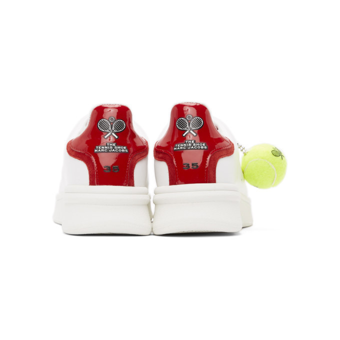 Marc Jacobs White and Red The Tennis Sneakers Marc Jacobs