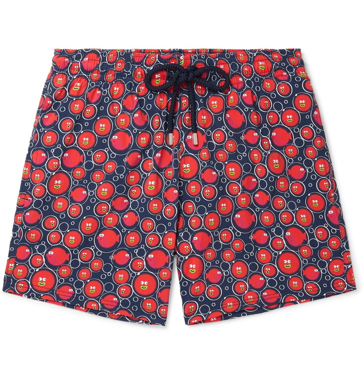 Photo: Vilebrequin - Moorise Crackers Mid-Length Printed Swim Shorts - Red