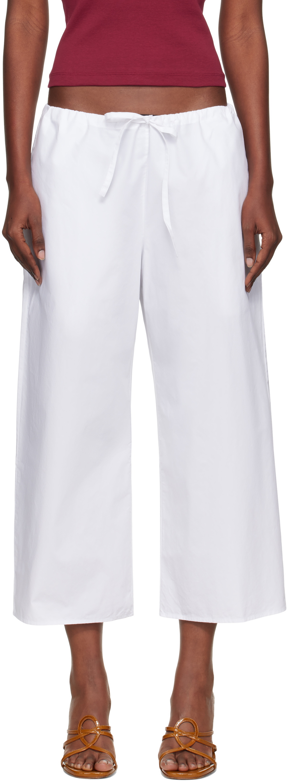 FLORE FLORE White Josephine Lounge Pants