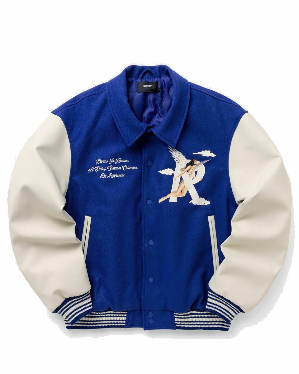 Photo: Represent Storms In Heaven Varsity Jacket Blue - Mens - College Jackets