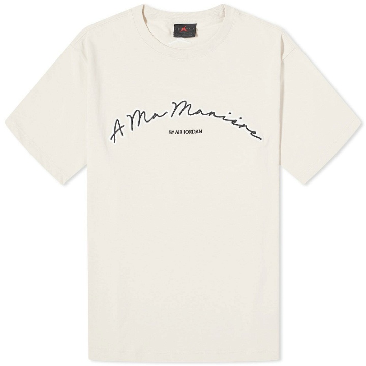 Photo: Air Jordan x A Ma Maniére Short Sleeve T-Shirt in Light Orewood Brown