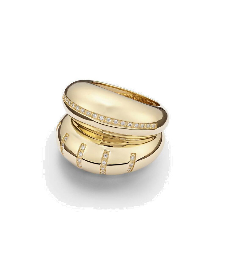 Photo: Lauren Rubinski Apollonia 14kt yellow gold ring with diamonds