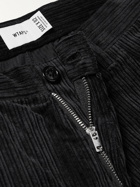 WTAPS - Tuck 02 Tapered Pleated Cotton-Corduroy Trousers - Black