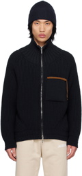 Jacquemus Navy Le Raphia 'Le Cardigan Arco' Sweater