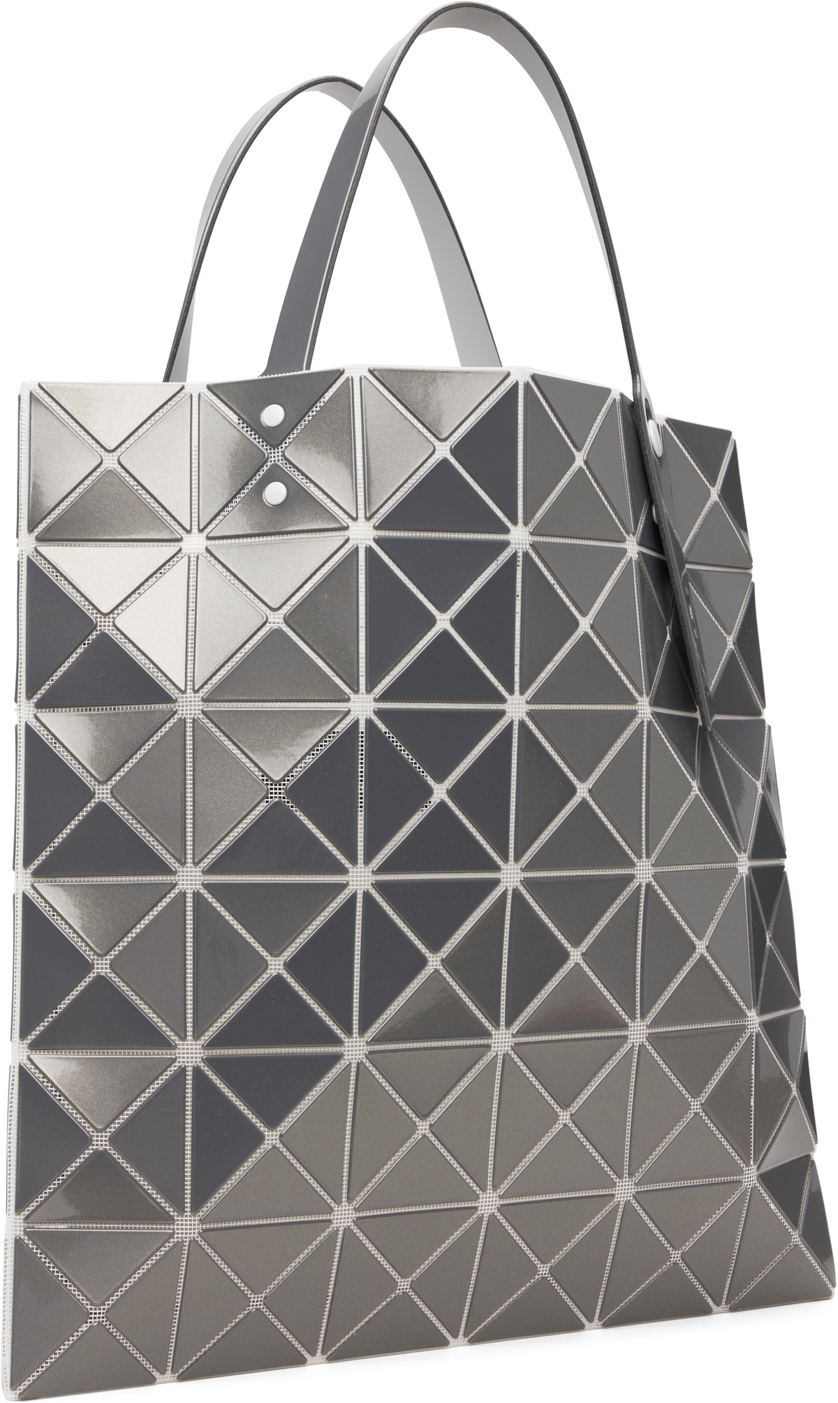 BAO BAO ISSEY MIYAKE Gray Lucent Metallic Tote Bao Bao Issey Miyake