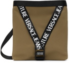 Versace Jeans Couture Tan V-Webbing Belt Bag