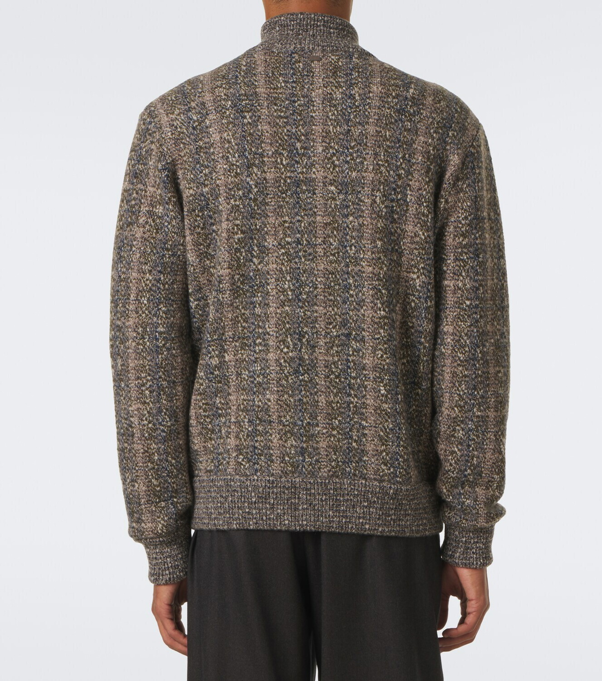 Agnona Checked wool and cashmere cardigan