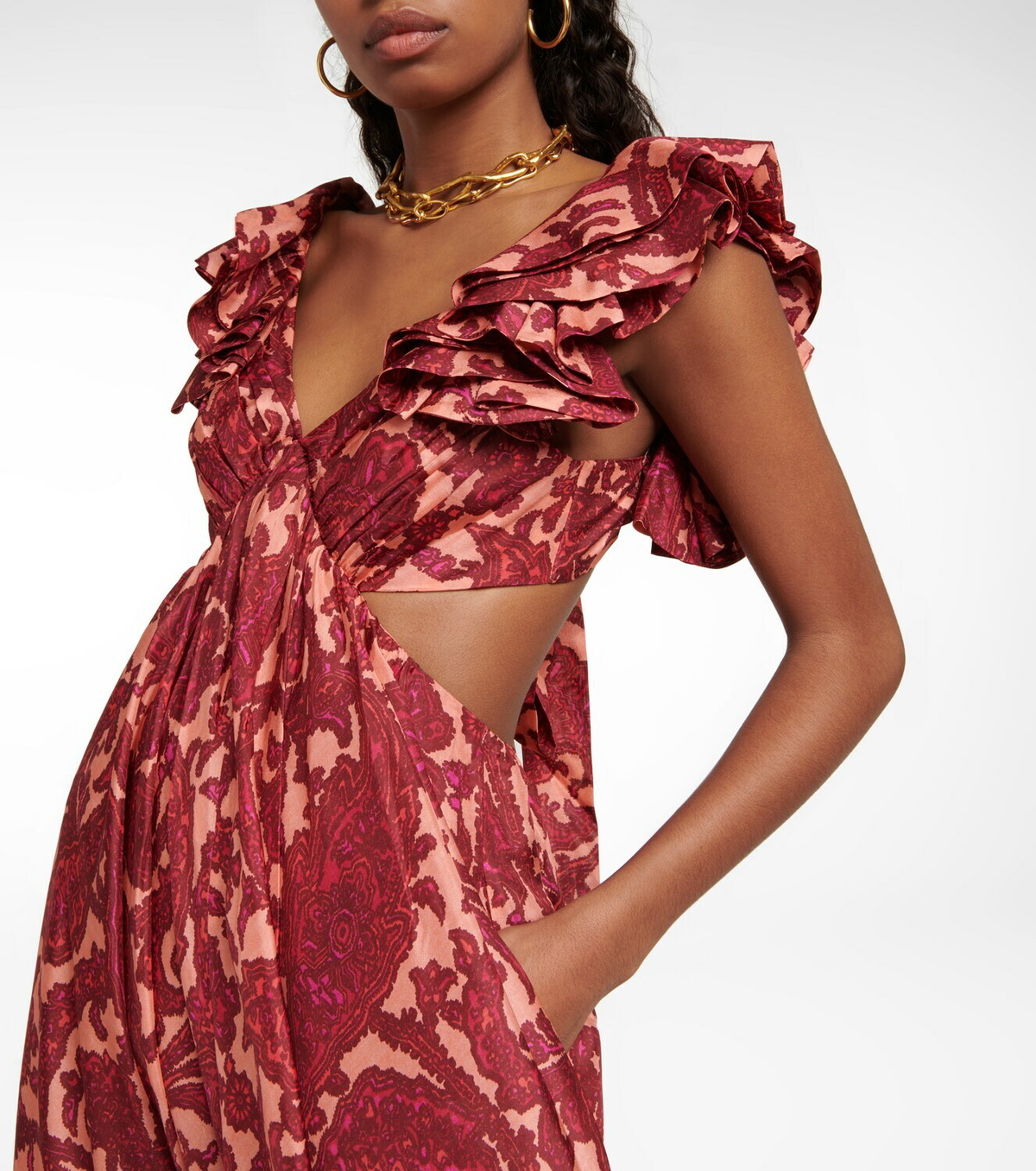 Zimmermann - Tiggy printed cutout silk maxi dress Zimmermann Zimmermann - Tiggy printed cutout silk maxi dress Zimmermann