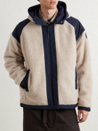 Canada Goose - Alberni Reversible Hooded Ripstop-Trimmed Wool-Blend Fleece Bomber Jacket - Neutrals