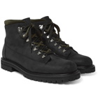 Mr P. - Jacques Shearling-Lined Waxed-Suede Boots - Black