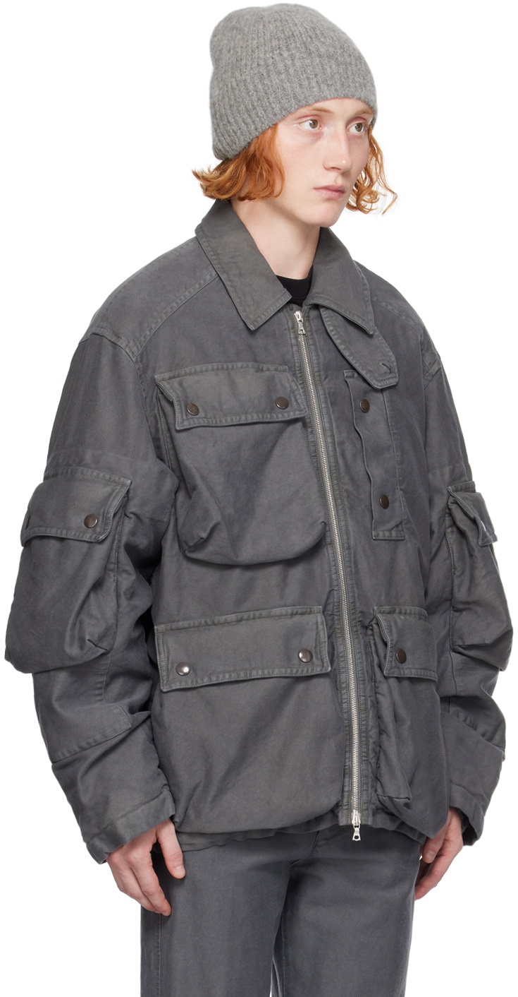 Dries Van Noten Gray Flap Pocket Jacket Dries Van Noten