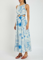 Never Fully Dressed Palma Elma Cotton-blend Midi Dress Cream