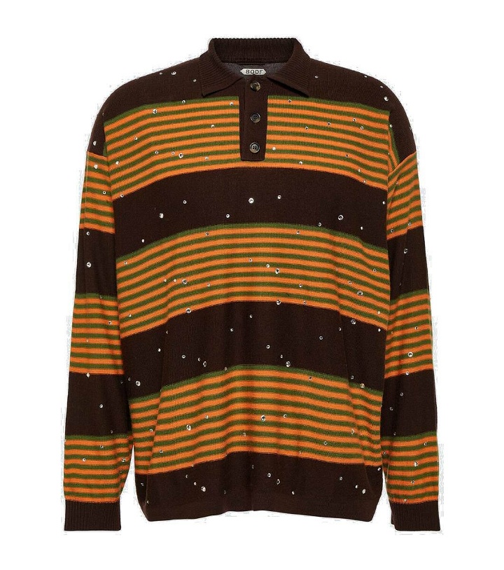 Photo: Bode Embellished wool polo sweater