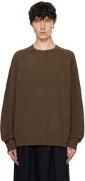 RAINMAKER KYOTO Brown Oneside Raglan Sleeve Crew Neck Sweater