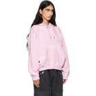 Off-White Pink Spray Off Stamp Over Hoodie