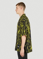 Graphic Print Bowling Shirt in Black