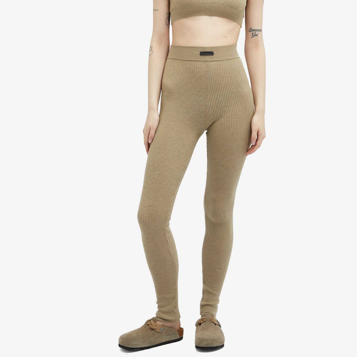 Fear of God ESSENTIALS Women's Waffle Leggings in Desert Sand