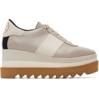 Stella McCartney Beige Sneakelyse Grainy Eco Alter Mat Sneakers