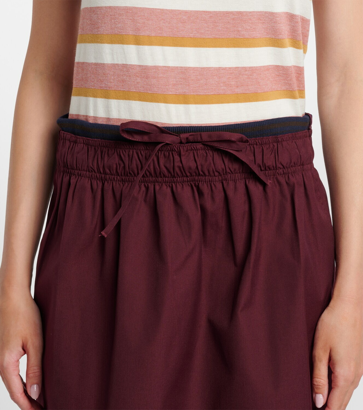 Prada Poplin midi skirt