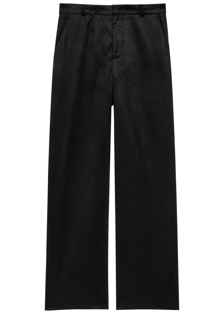 Vince Straight-leg Velvet Corduroy Trousers Black