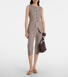 Posse Sadie gingham linen capri pants