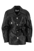 Low Classic Black Synthetic Leather Shirt